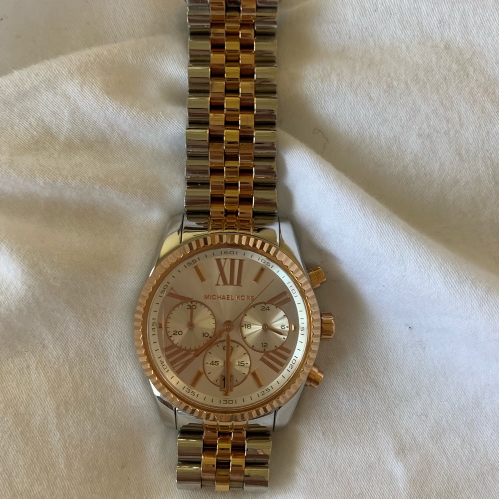 Michael Kors Lexington Tri-tone Watch MK5735